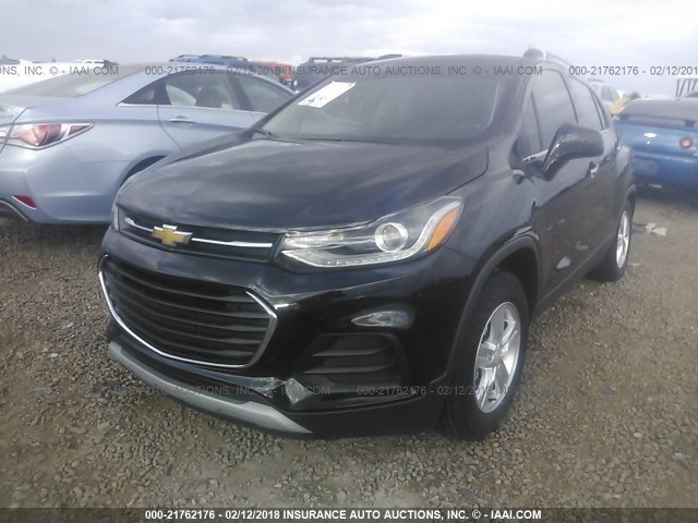 3GNCJLSB9HL154190 - 2017 CHEVROLET TRAX 1LT BLACK photo 2