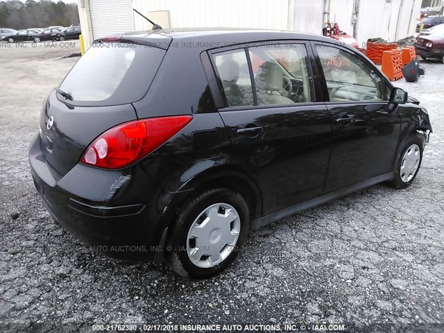 3N1BC13E79L388375 - 2009 NISSAN VERSA S/SL BLACK photo 4