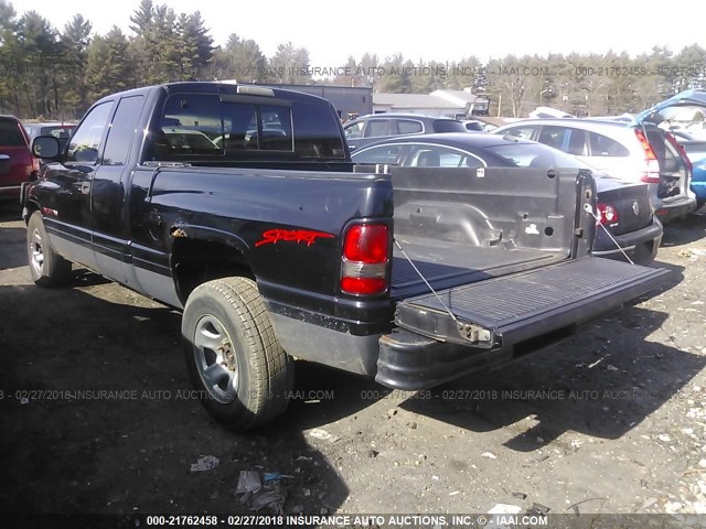 1B7HC13YXWJ259499 - 1998 DODGE RAM 1500 BLACK photo 3