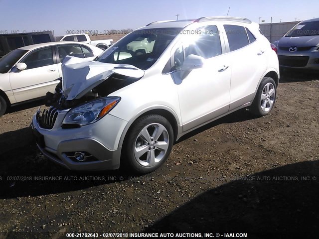 KL4CJBSB5GB638371 - 2016 BUICK ENCORE CONVENIENCE WHITE photo 2