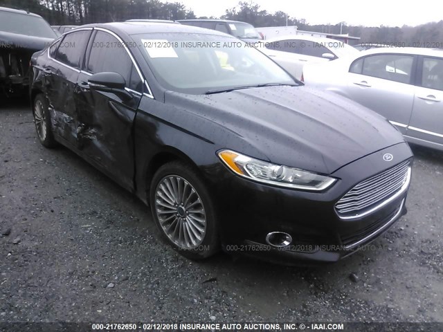 3FA6P0K97ER123048 - 2014 FORD FUSION TITANIUM BLACK photo 1