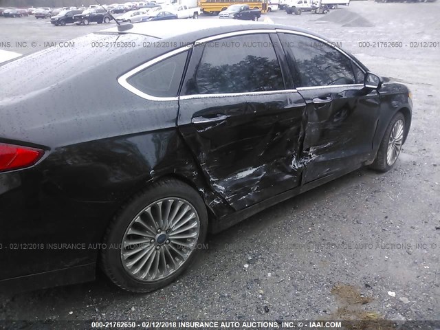 3FA6P0K97ER123048 - 2014 FORD FUSION TITANIUM BLACK photo 6