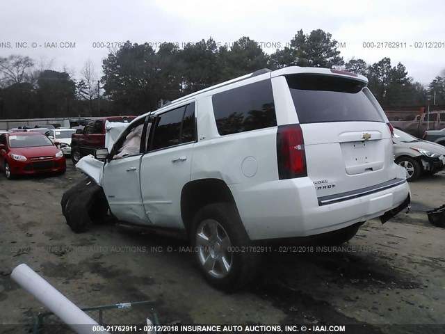 1GNSCCKC3GR392493 - 2016 CHEVROLET TAHOE C1500 LTZ WHITE photo 3