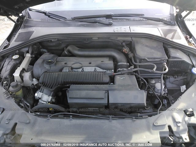 YV1622FS6C2117190 - 2012 VOLVO S60 T5 GRAY photo 10