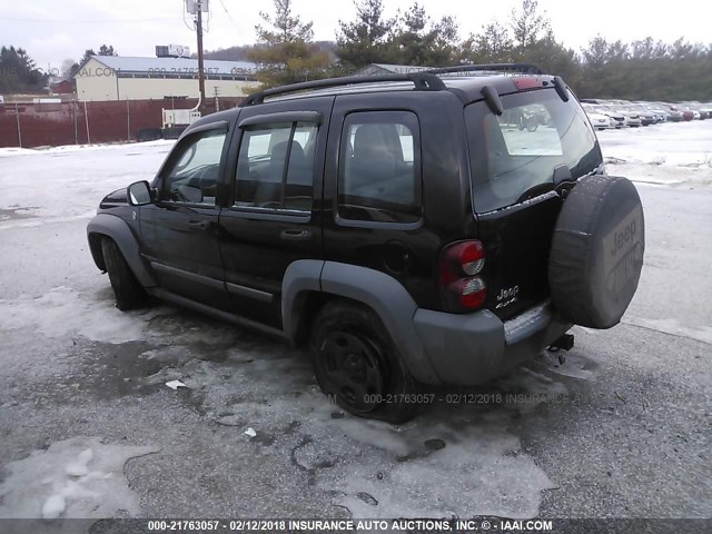 1J4GL48K86W104321 - 2006 JEEP LIBERTY SPORT BLACK photo 3