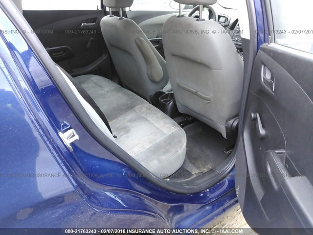 1G1JA6SH6D4167154 - 2013 CHEVROLET SONIC LS 蓝色 照片 8