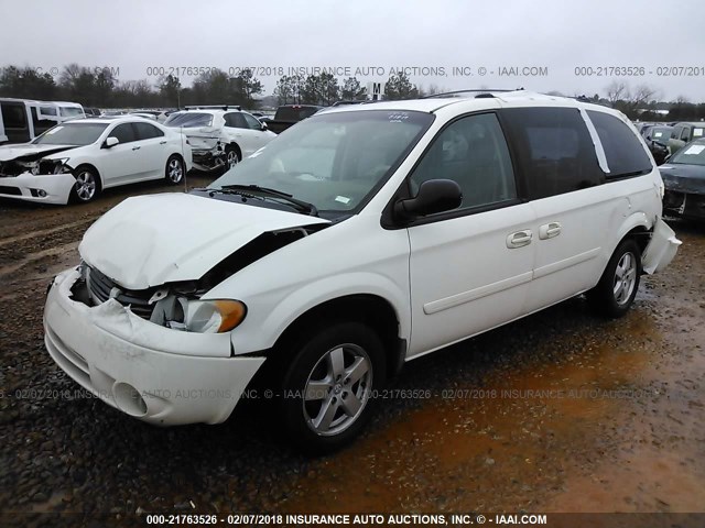 2D4GP44L96R668581 - 2006 DODGE GRAND CARAVAN SXT WHITE photo 2