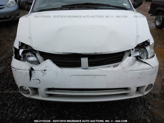 2D4GP44L96R668581 - 2006 DODGE GRAND CARAVAN SXT WHITE photo 6