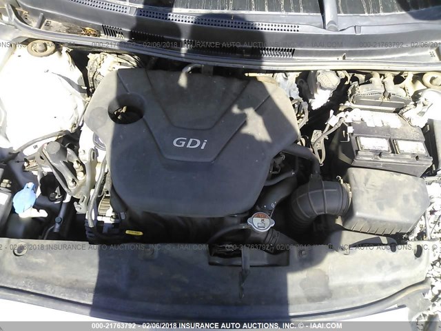 KMHCT5AE5CU046363 - 2012 HYUNDAI ACCENT GLS/GS SILVER photo 10