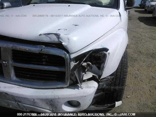 1D4HB58236F192748 - 2006 DODGE DURANGO LIMITED WHITE photo 6