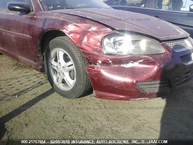 4B3AG42G83E180644 - 2003 DODGE STRATUS SE BURGUNDY photo 6