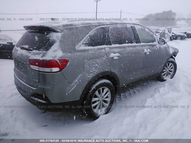 5XYPG4A33GG011640 - 2016 KIA SORENTO LX/L GRAY photo 4