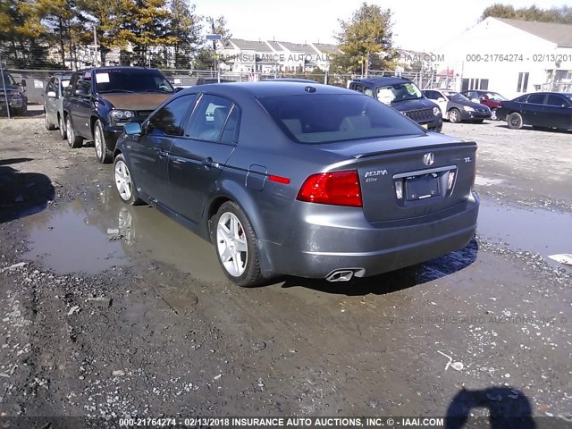 19UUA66255A028910 - 2005 ACURA TL GRAY photo 3