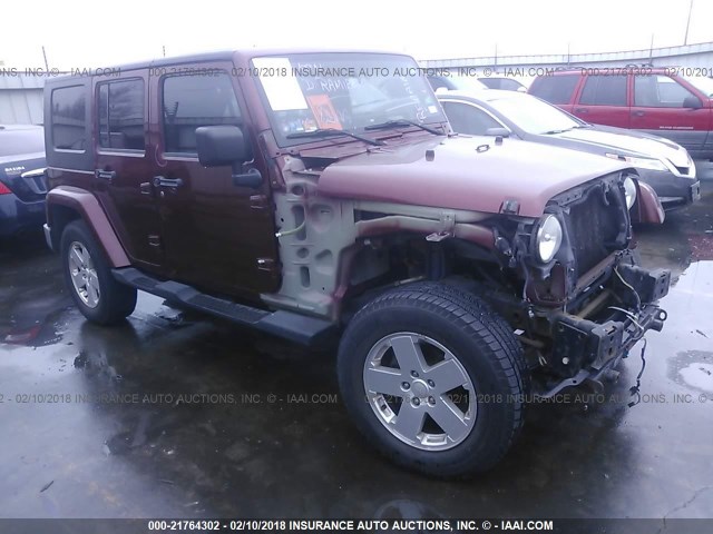 1J4GA59177L220680 - 2007 JEEP WRANGLER SAHARA RED photo 1