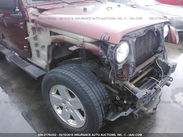 1J4GA59177L220680 - 2007 JEEP WRANGLER SAHARA RED photo 6