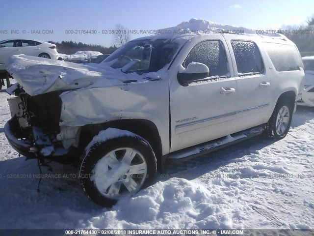 1GKS2KE38BR163838 - 2011 GMC YUKON XL K1500 SLT WHITE photo 2