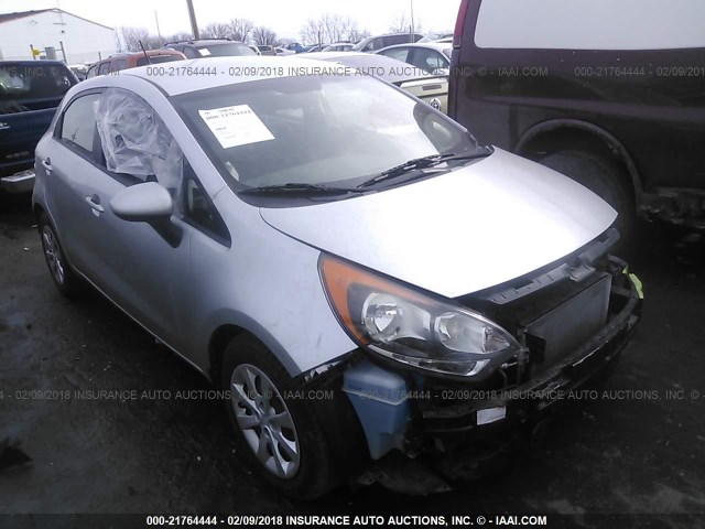 KNADM5A39C6017342 - 2012 KIA RIO LX SILVER photo 1