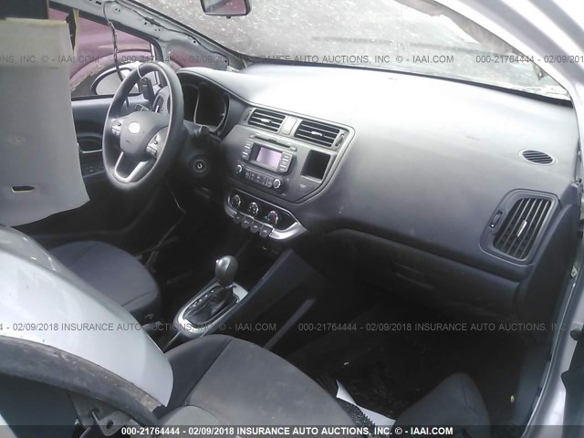 KNADM5A39C6017342 - 2012 KIA RIO LX SILVER photo 5