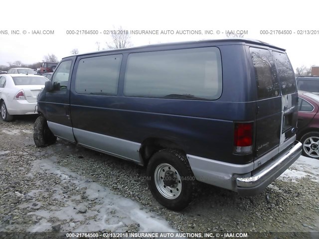 1FMHE31LXVHB39829 - 1997 FORD ECONOLINE E350 BLUE photo 3