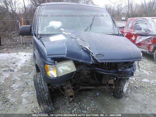 1FMHE31LXVHB39829 - 1997 FORD ECONOLINE E350 BLUE photo 6