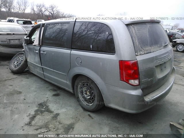 2C4RDGBG6GR116804 - 2016 DODGE GRAND CARAVAN SE SILVER photo 3