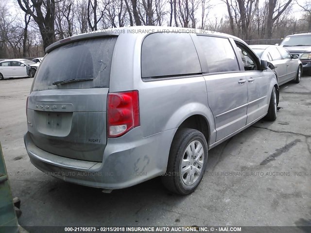 2C4RDGBG6GR116804 - 2016 DODGE GRAND CARAVAN SE SILVER photo 4