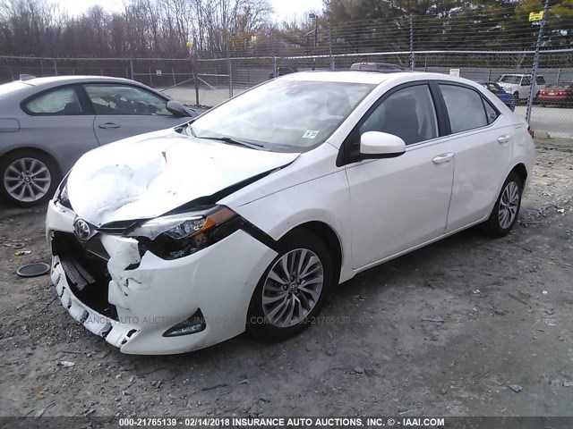 5YFBPRHE9HP572145 - 2017 TOYOTA COROLLA LE/ECO WHITE photo 2