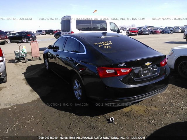 1G1ZB5ST8HF276479 - 2017 CHEVROLET MALIBU LS 黑色 照片 3