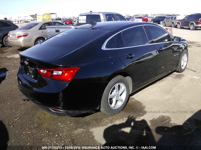 1G1ZB5ST8HF276479 - 2017 CHEVROLET MALIBU LS 黑色 照片 4