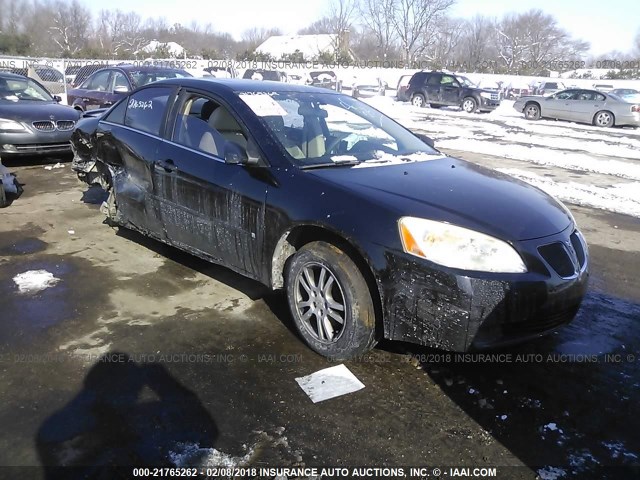 1G2ZG558764260531 - 2006 PONTIAC G6 SE1 BLACK photo 1