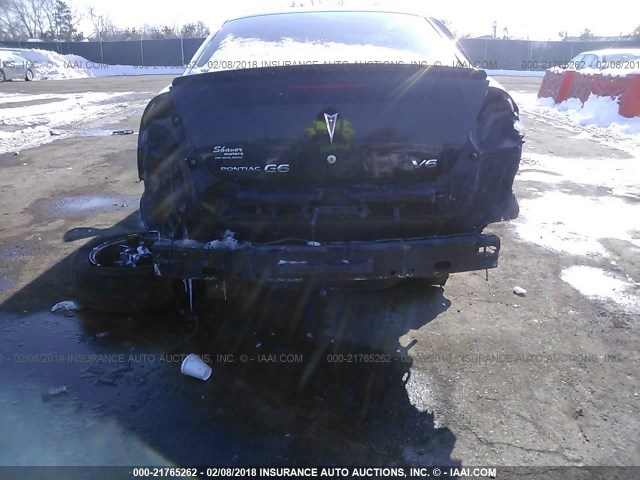 1G2ZG558764260531 - 2006 PONTIAC G6 SE1 BLACK photo 6