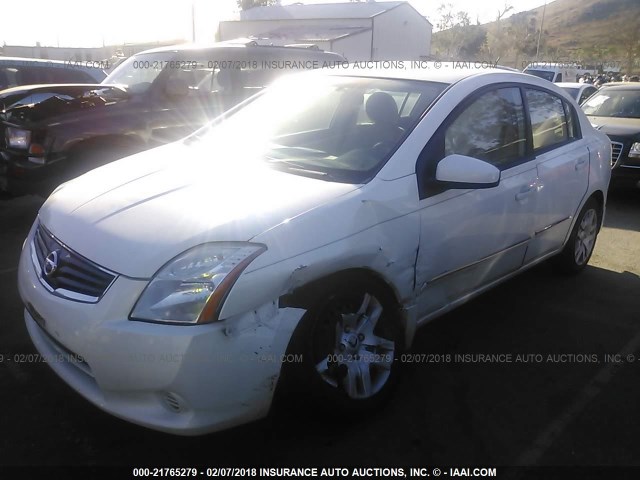 3N1AB6AP7BL732261 - 2011 NISSAN SENTRA 2.0/2.0S/SR/2.0SL WHITE photo 2