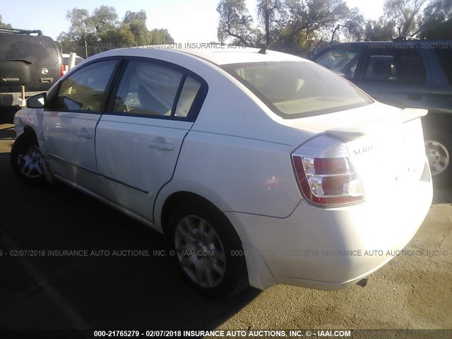 3N1AB6AP7BL732261 - 2011 NISSAN SENTRA 2.0/2.0S/SR/2.0SL WHITE photo 3