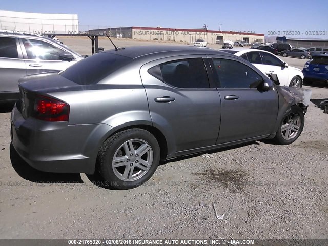 1B3BD1FBXBN583678 - 2011 DODGE AVENGER MAINSTREET GRAY photo 4