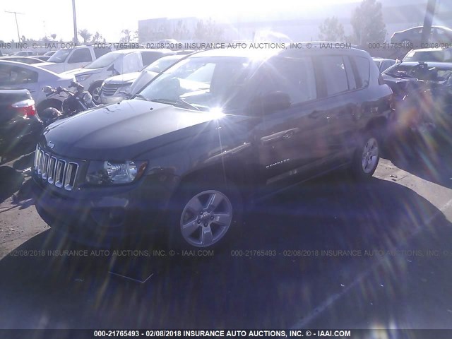 1C4NJCBA8FD304964 - 2015 JEEP COMPASS SPORT GRAY photo 2