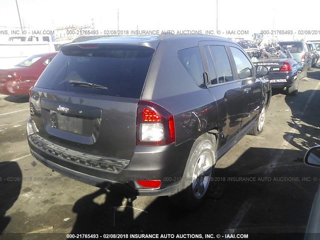 1C4NJCBA8FD304964 - 2015 JEEP COMPASS SPORT GRAY photo 4