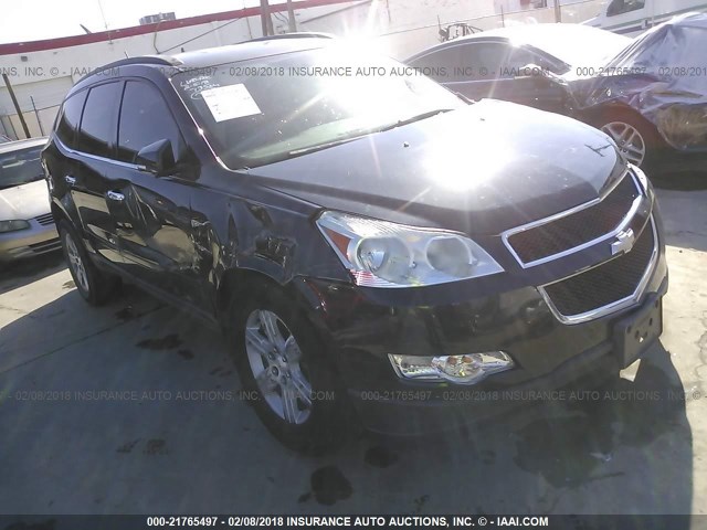 1GNKRGED8BJ160327 - 2011 CHEVROLET TRAVERSE LT BLACK photo 1