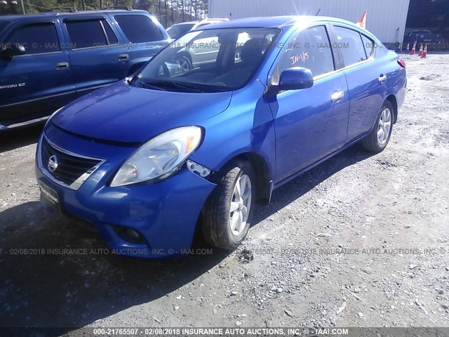 3N1CN7AP4CL901286 - 2012 NISSAN VERSA S/SV/SL BLUE photo 2