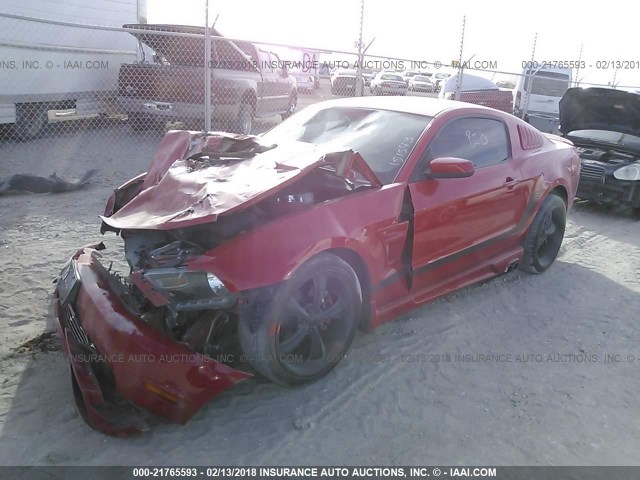 1ZVBP8CH4A5151543 - 2010 FORD MUSTANG GT RED photo 2
