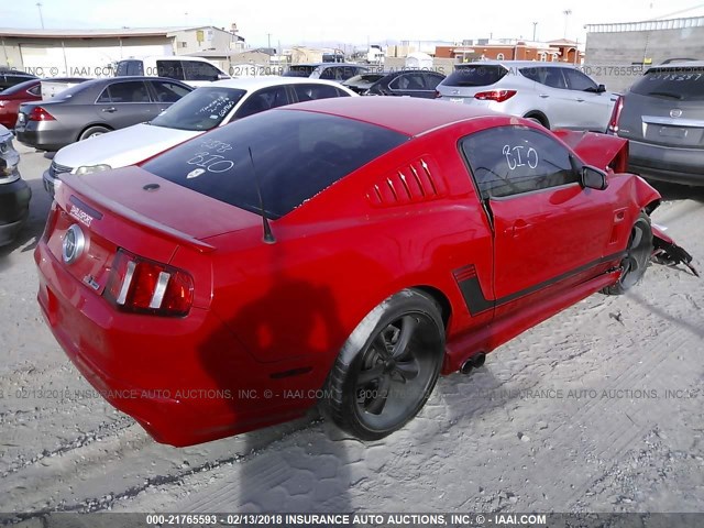 1ZVBP8CH4A5151543 - 2010 FORD MUSTANG GT RED photo 4