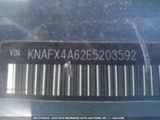 KNAFX4A62E5203592 - 2014 KIA FORTE LX GRAY photo 9