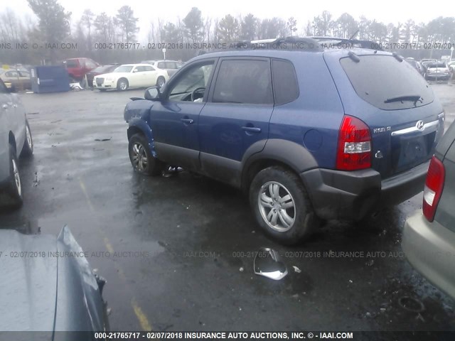 KM8JN12D56U426291 - 2006 HYUNDAI TUCSON GLS/LIMITED BLUE photo 3