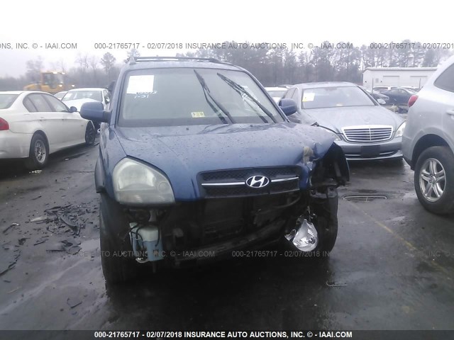 KM8JN12D56U426291 - 2006 HYUNDAI TUCSON GLS/LIMITED BLUE photo 6