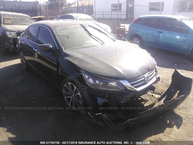 1HGCR2F58FA146927 - 2015 HONDA ACCORD SPORT BLACK photo 1