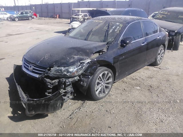 1HGCR2F58FA146927 - 2015 HONDA ACCORD SPORT BLACK photo 2