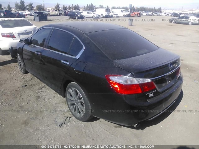 1HGCR2F58FA146927 - 2015 HONDA ACCORD SPORT BLACK photo 3