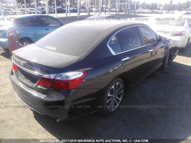 1HGCR2F58FA146927 - 2015 HONDA ACCORD SPORT BLACK photo 4