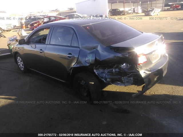 2T1BU4EE0BC750659 - 2011 TOYOTA COROLLA S/LE GRAY photo 3