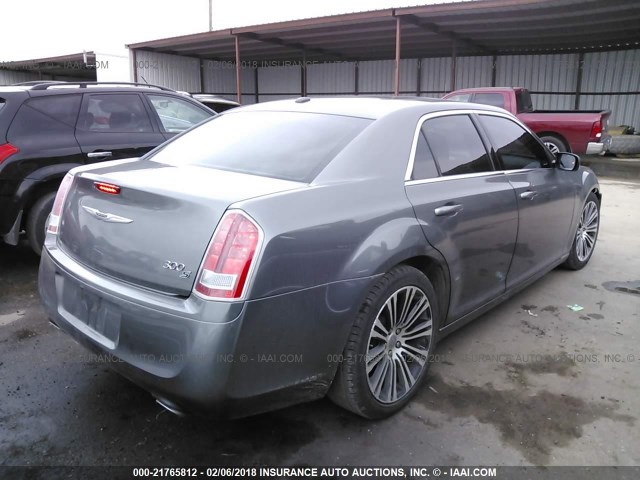 2C3CCABG1CH143886 - 2012 CHRYSLER 300 V6 GRAY photo 4