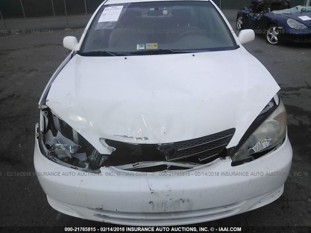 4T1BE30K63U141323 - 2003 TOYOTA CAMRY LE/XLE/SE WHITE photo 6